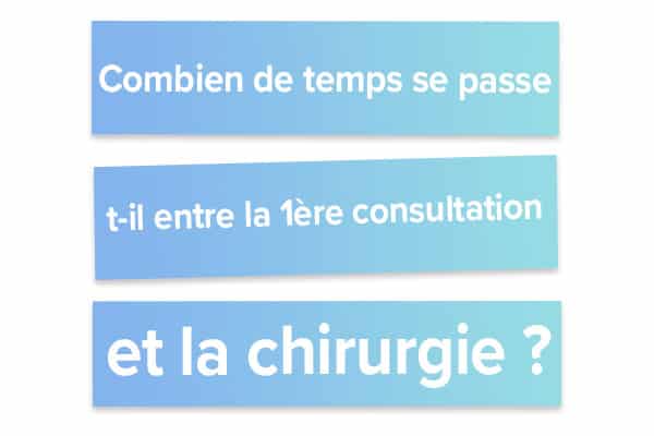 Combien de temps se passe t-il entre la 1ère consultation et la chirurgie